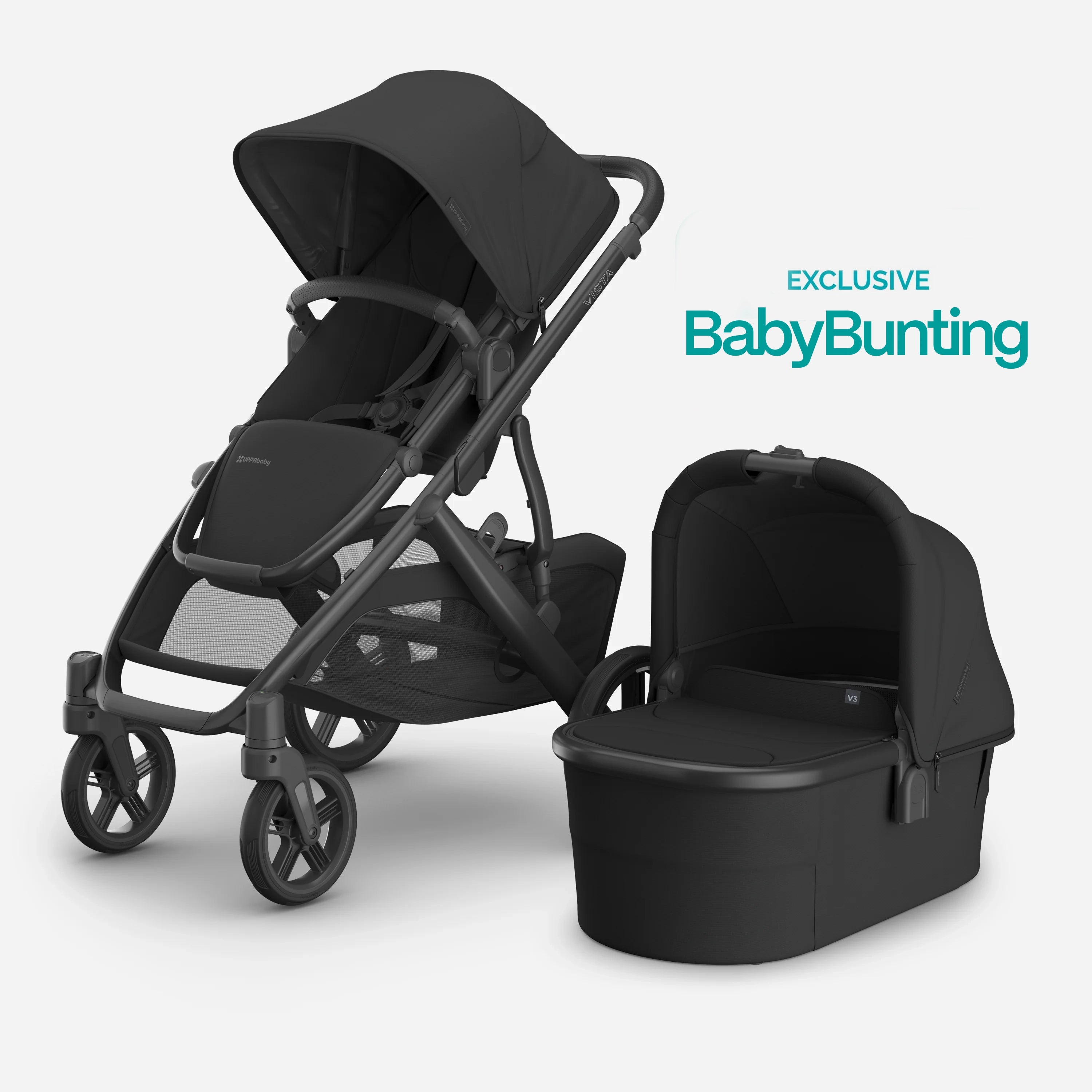 UPPAbaby Vista V3 Pram With Bassinet - Jake (Charcoal) - UPPAbaby Australia