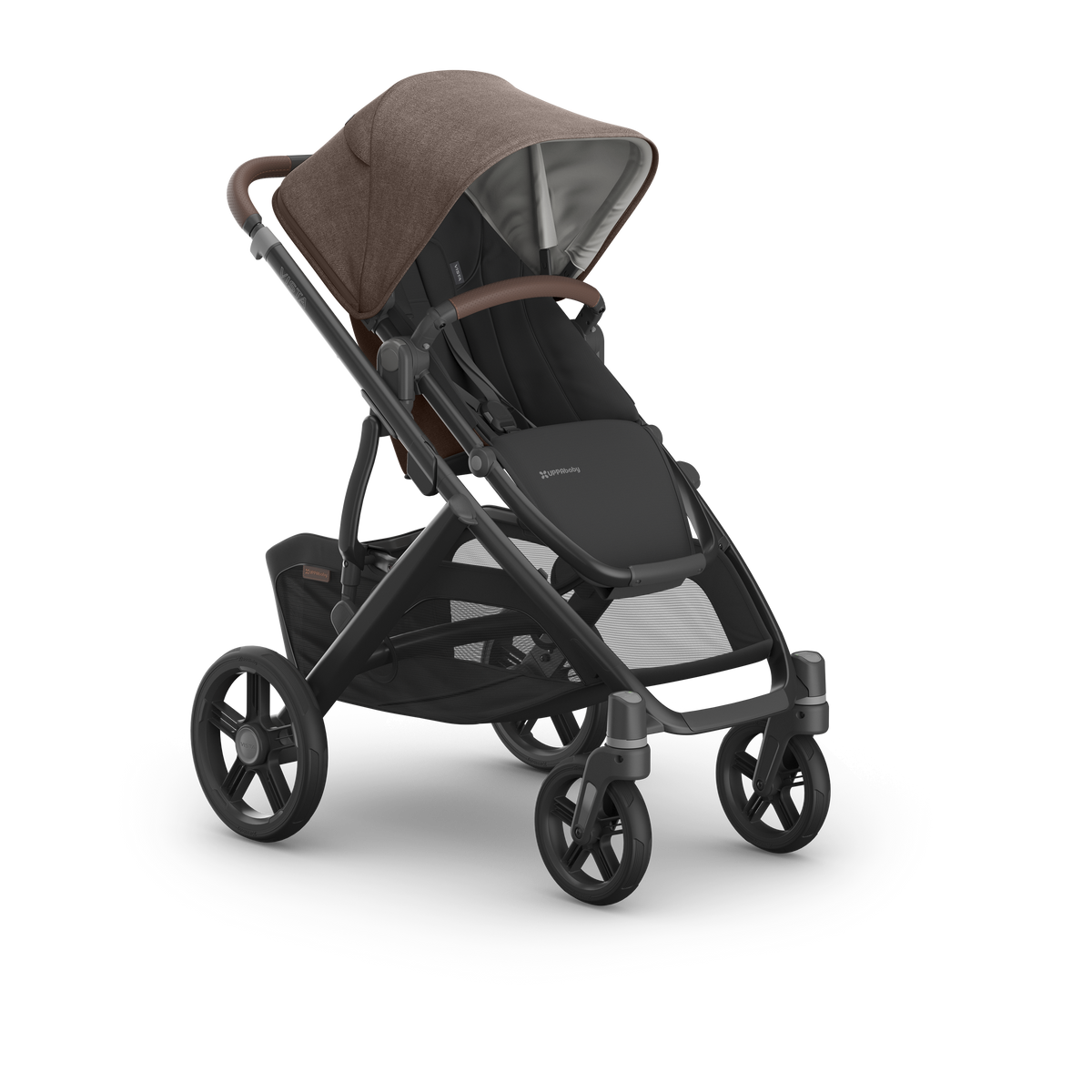 UPPAbaby Vista V3 Pram With Bassinet - Owen (Mocha Melange), three quarter right