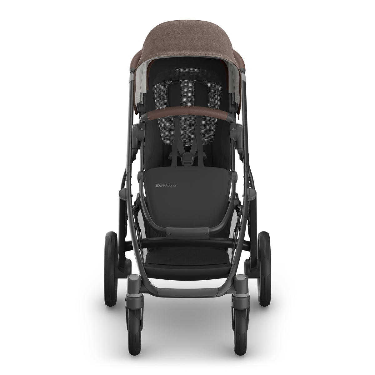 UPPAbaby Vista V3 Pram With Bassinet - Owen (Mocha Melange), front no liner