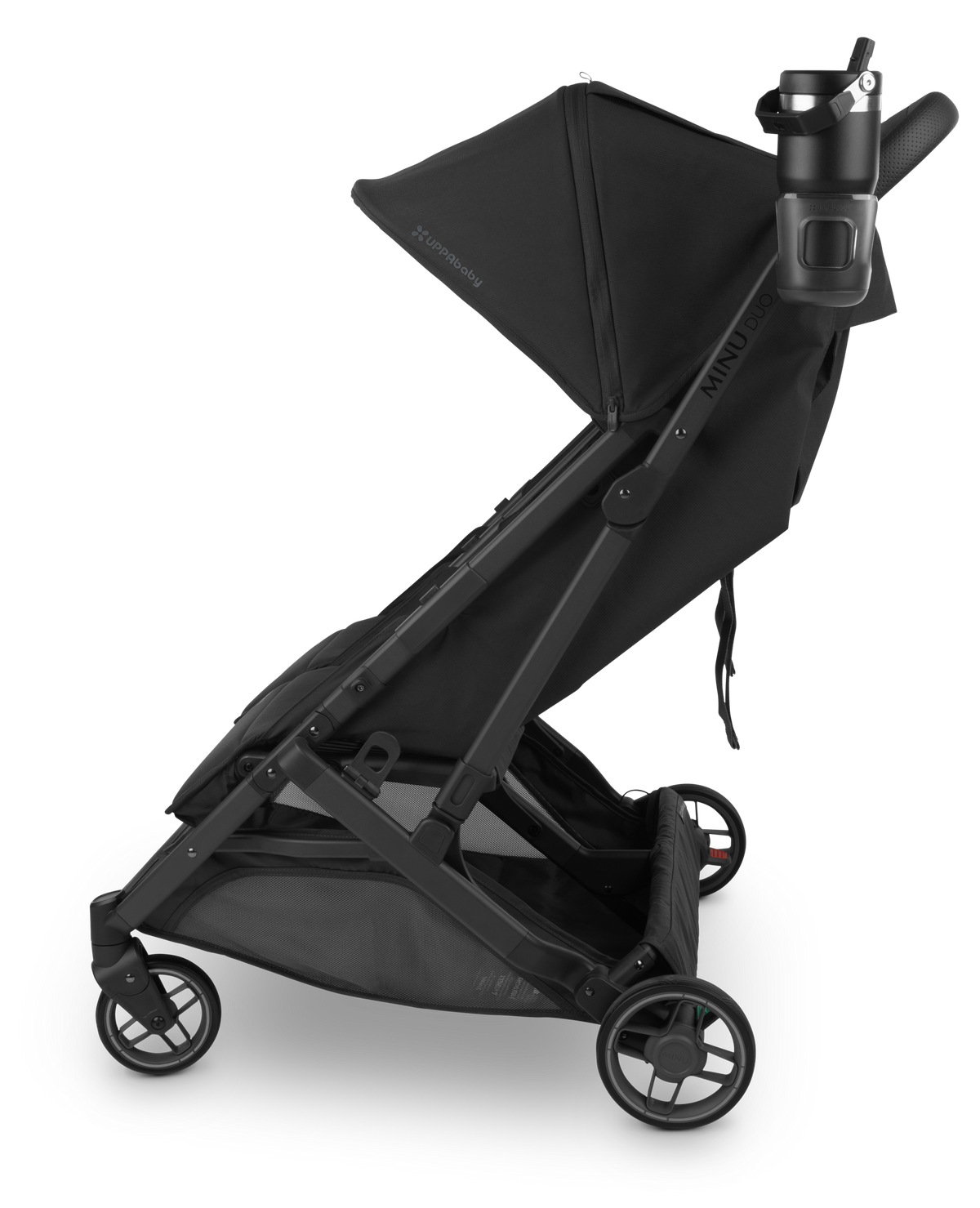 UPPAbaby Cup Holder (Vista + Cruz + Minu + Duo), on Minu Duo, side in use