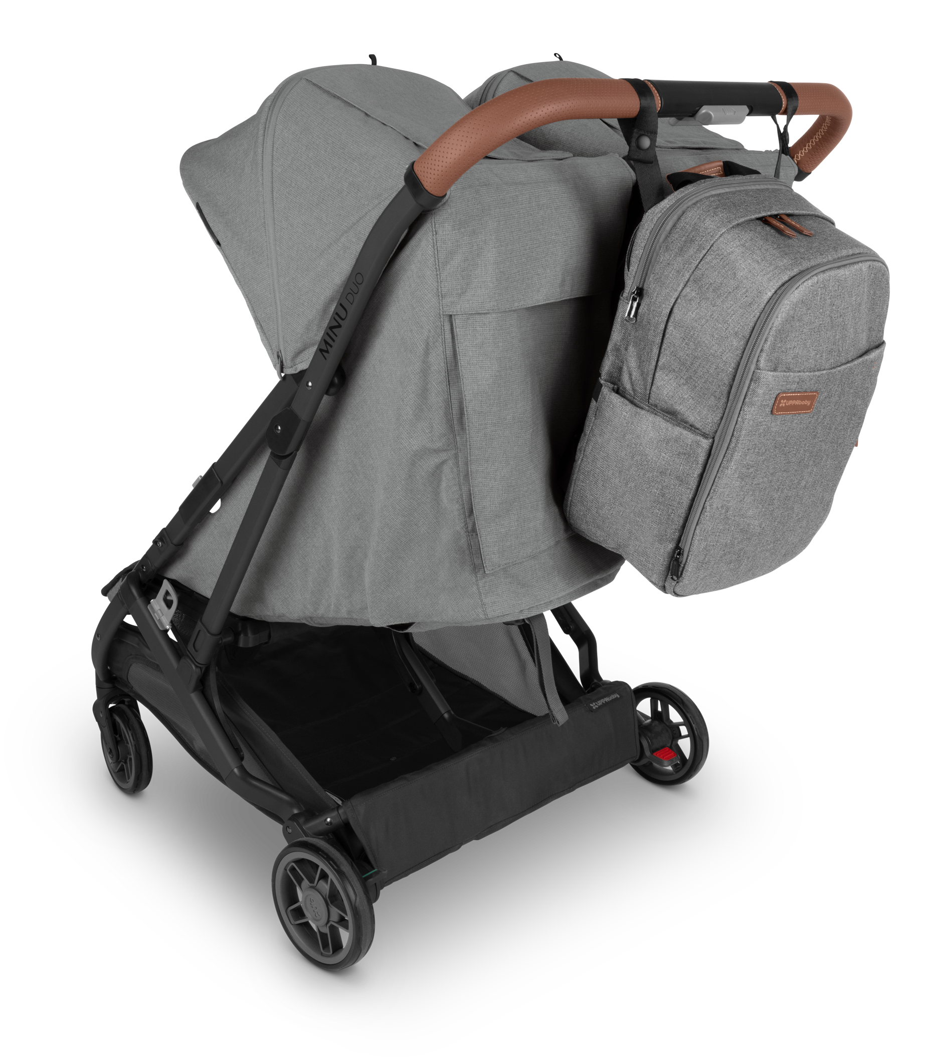 UPPAbaby Nappy Bag Pro Greyson (grey melange/saddle leather)