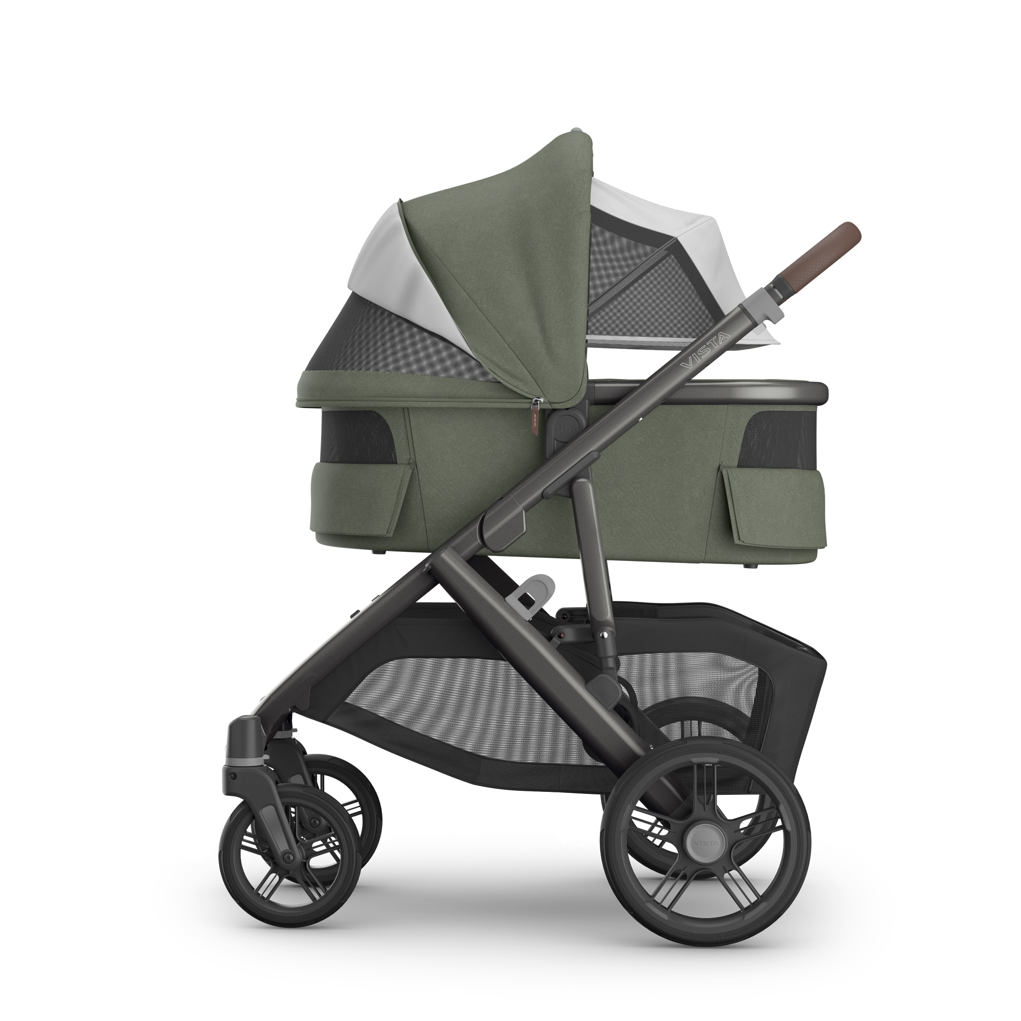 UPPAbaby Vista V3 Pram With Bassinet - Evelyn (Meadow Green) - UPPAbaby Australia