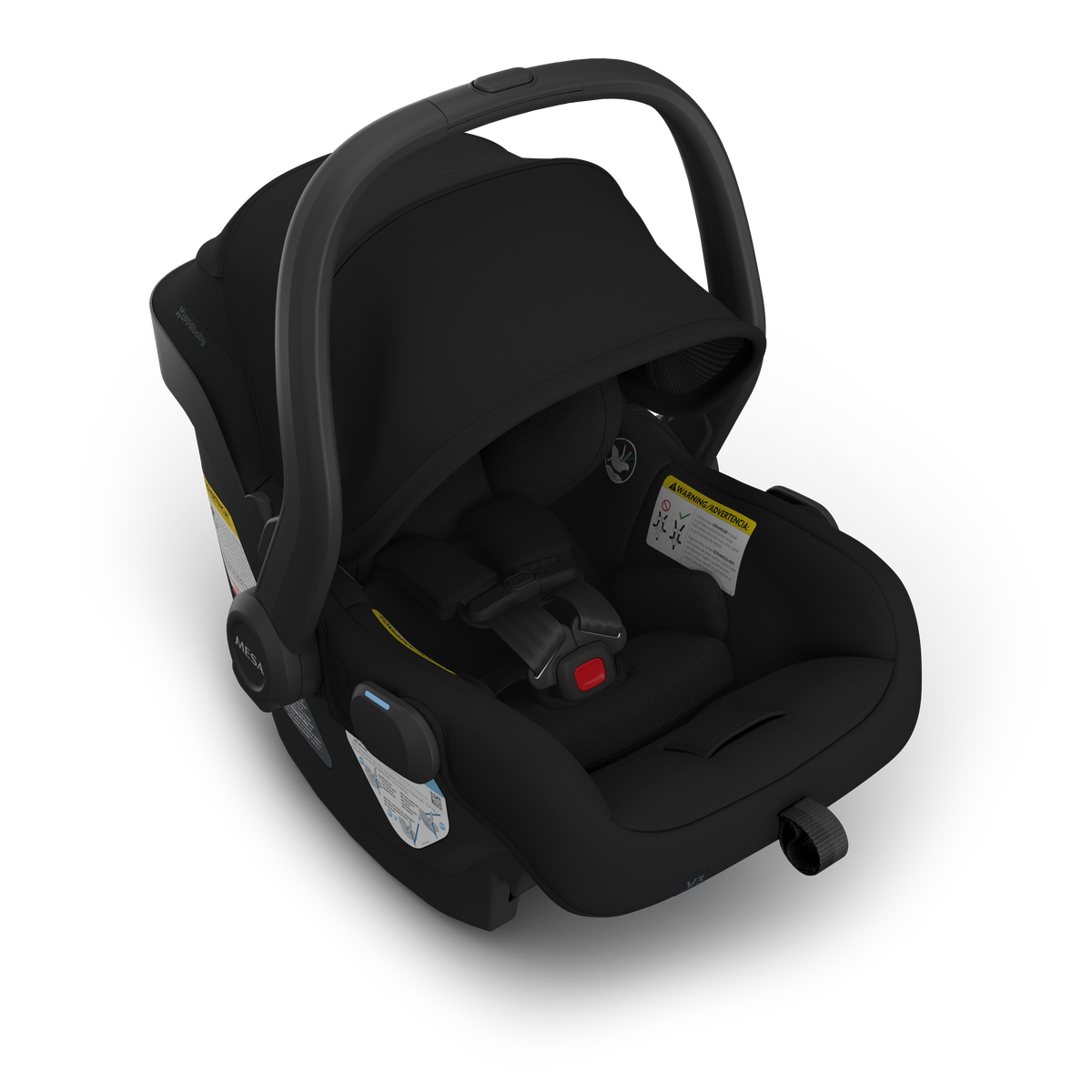 UPPAbaby Mesa Car Seat Capsule - Charcoal (James), carrier three quarter right