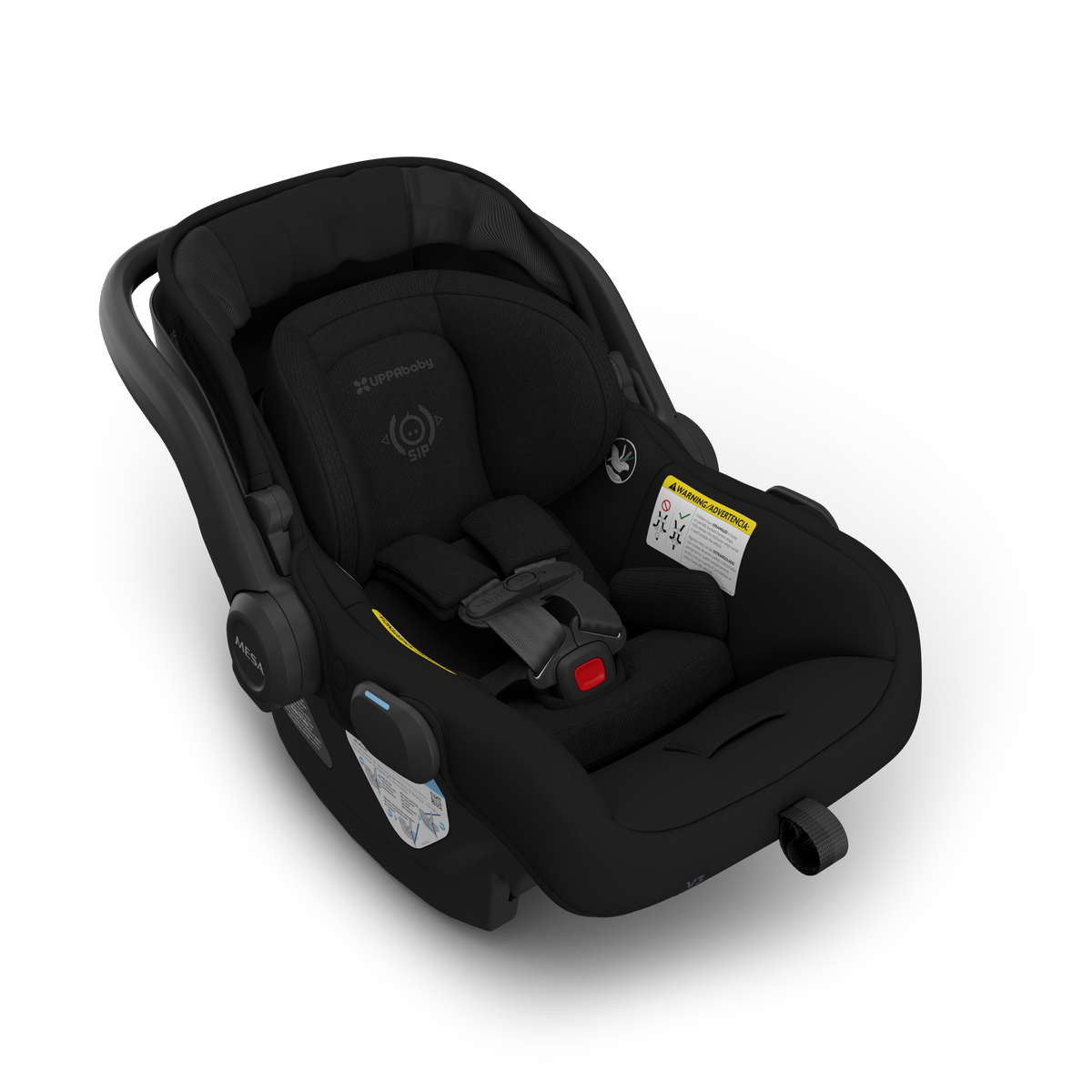 UPPAbaby Mesa Car Seat Capsule - Charcoal (James), carrier three quarter right canopy back