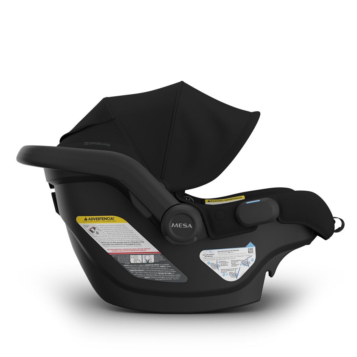 UPPAbaby Mesa Car Seat Capsule - Charcoal (James), carrier side