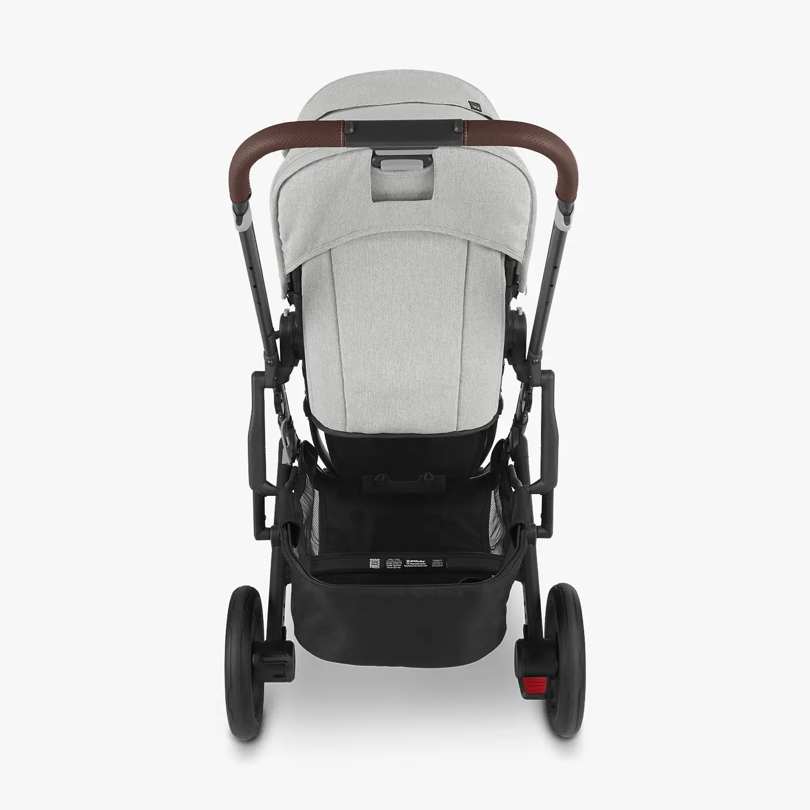 UPPAbaby Cruz V2 – Anthony (Grey & White Chenille/Carbon/Chestnut leather) - UPPAbaby Australia