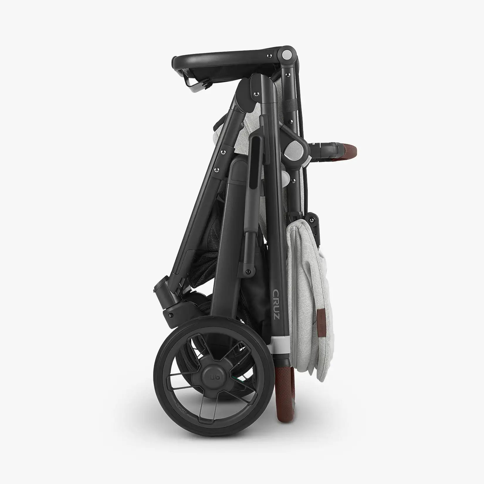 UPPAbaby Cruz V2 – Anthony (Grey & White Chenille/Carbon/Chestnut leather) - UPPAbaby Australia