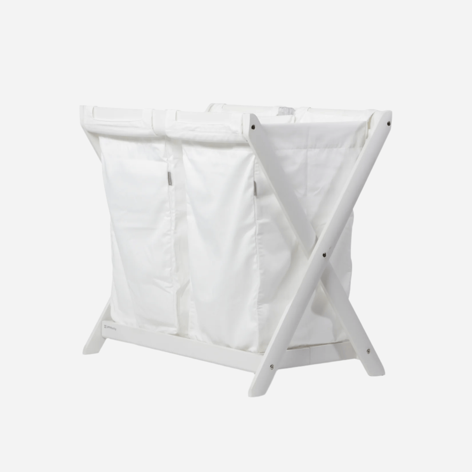 UPPAbaby Hamper Inserts in a White Bassinet Stand