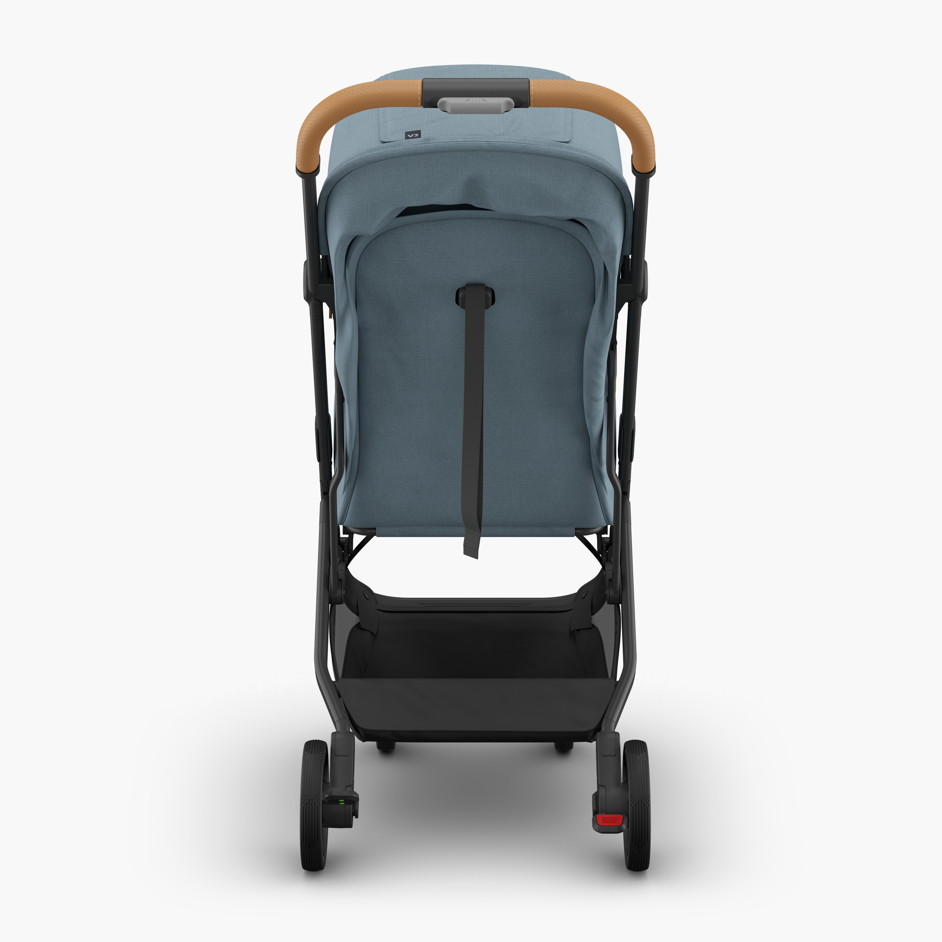 UPPAbaby MINU V3 Stroller - Dillan (Blue/Carbon/ Sand Leather) Back
