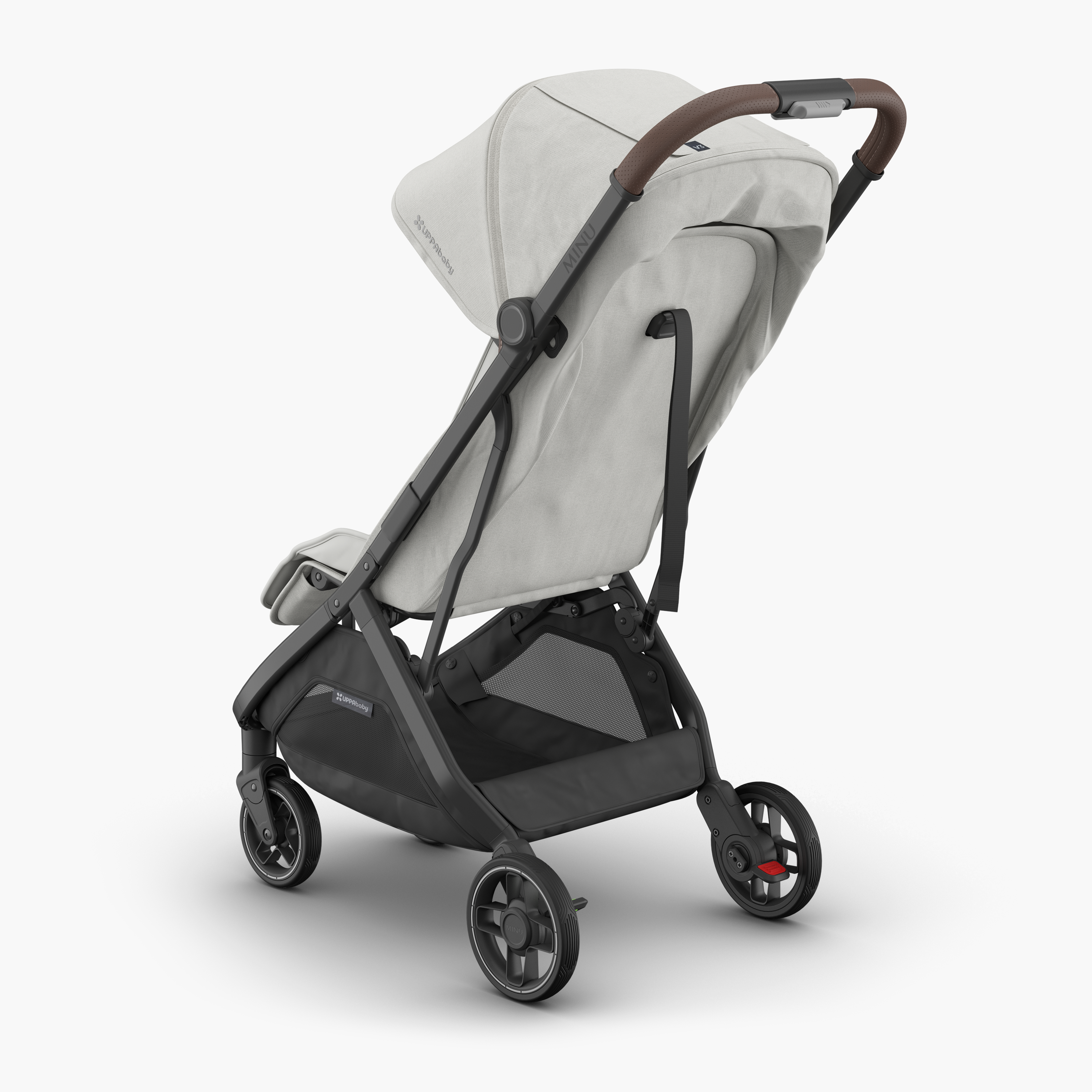 UPPAbaby MINU V3 Stroller - Savannah (Pearl Grey/Carbon) Back