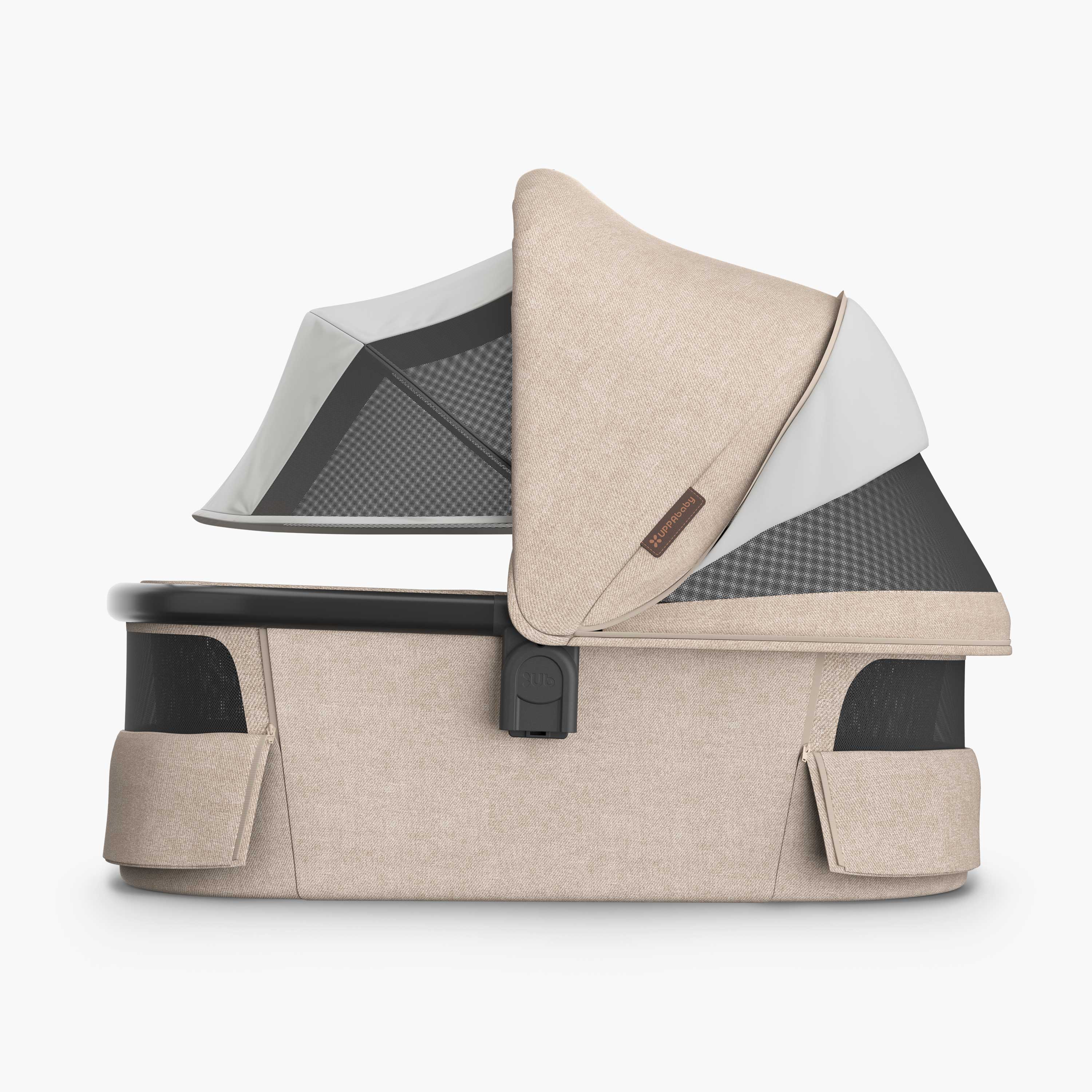 UPPAbaby V3 Bassinet - Liam (Oat Melange/Carbon) Side Extendable UPF 50+ sunshade