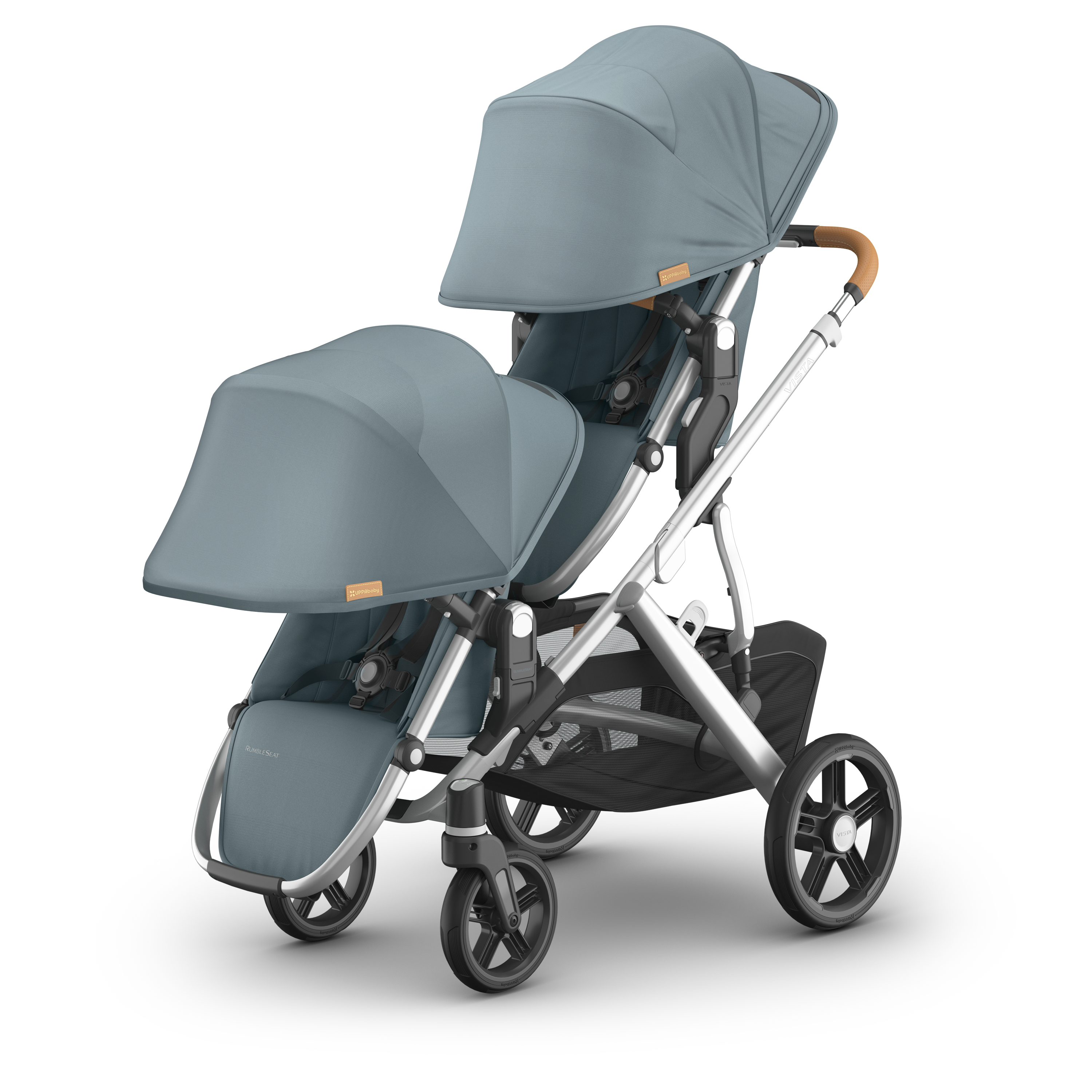 UPPAbaby VISTA V3 RumbleSeat Blue Stone/Silver- Callum Double Sunshade