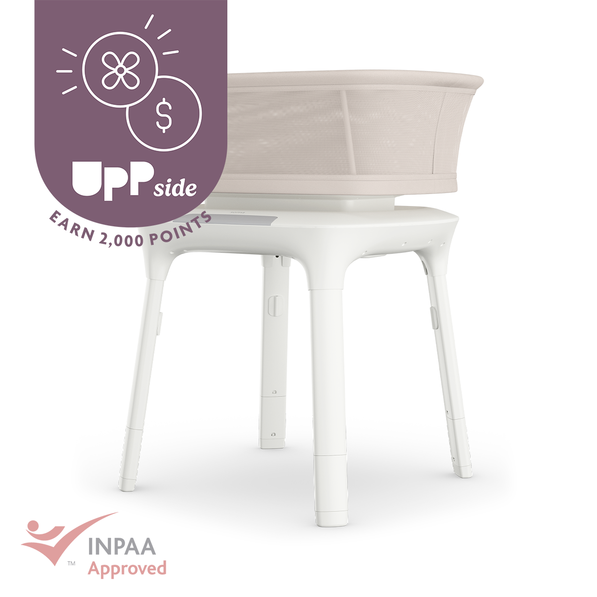 UPPAbaby Soma Smart Bassinet - Charlie - Sand Melange