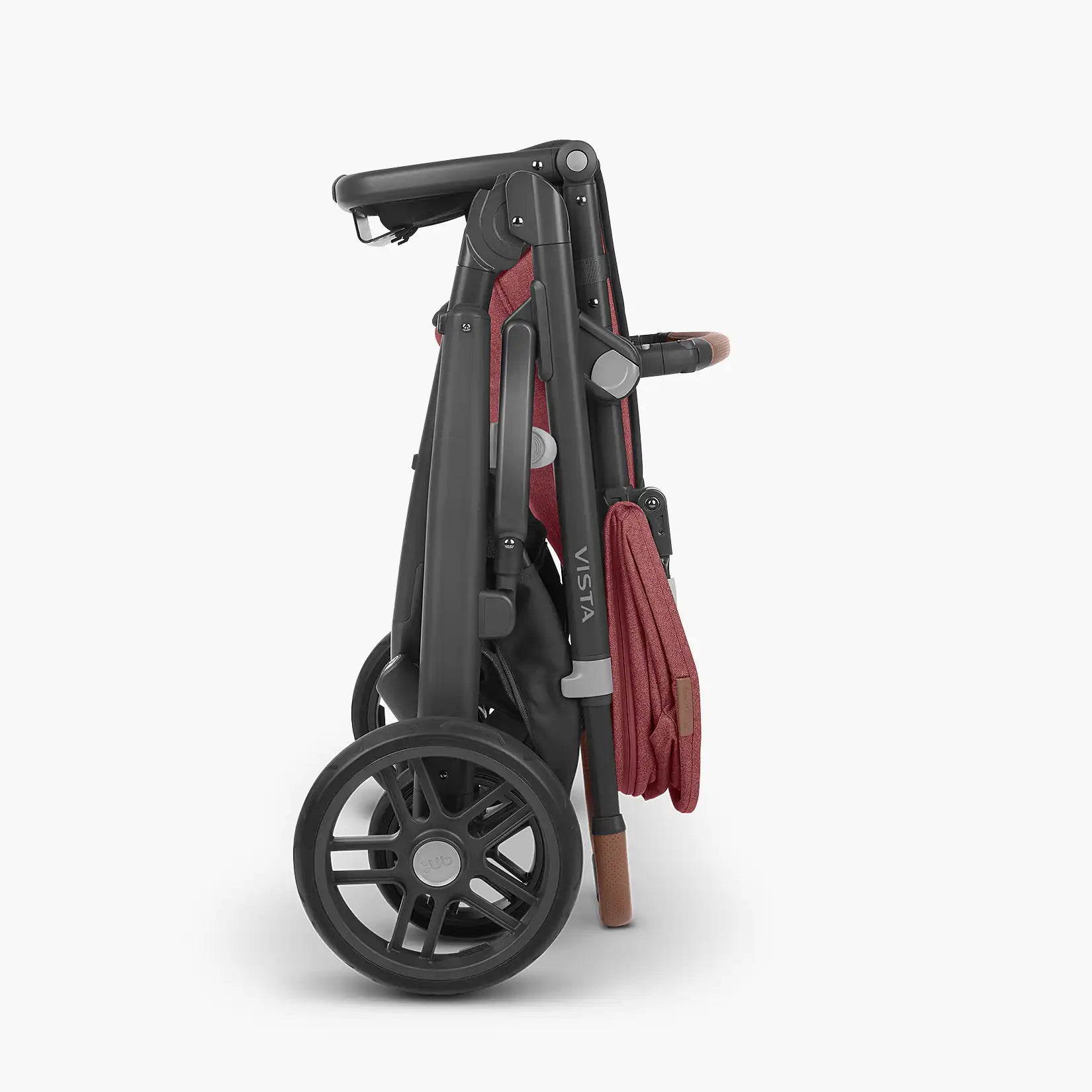 UPPAbaby Vista V2 With Bassinet - Lucy (Rosewood Melange/Carbon/Saddle) - UPPAbaby Australia