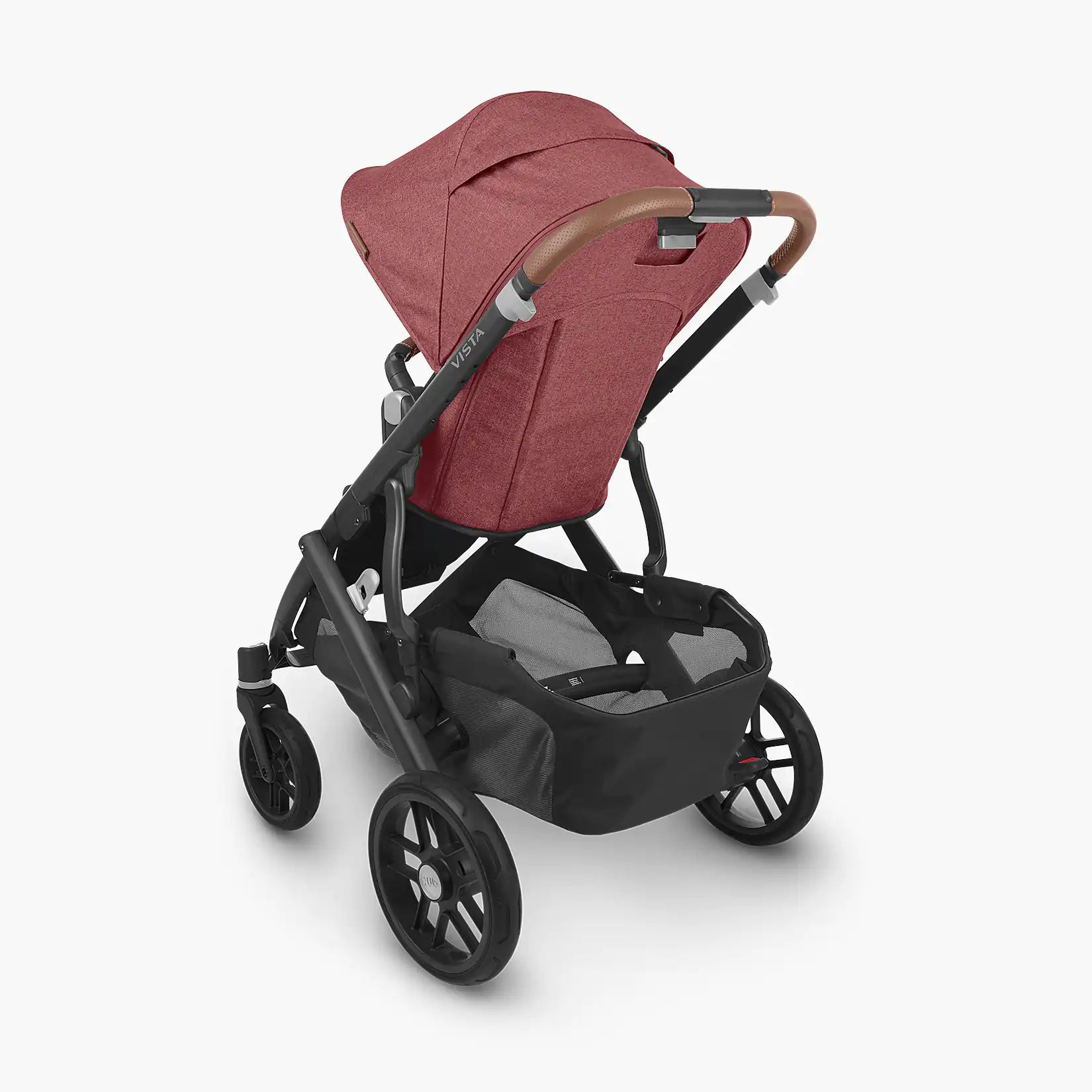 UPPAbaby Vista V2 With Bassinet - Lucy (Rosewood Melange/Carbon/Saddle) - UPPAbaby Australia
