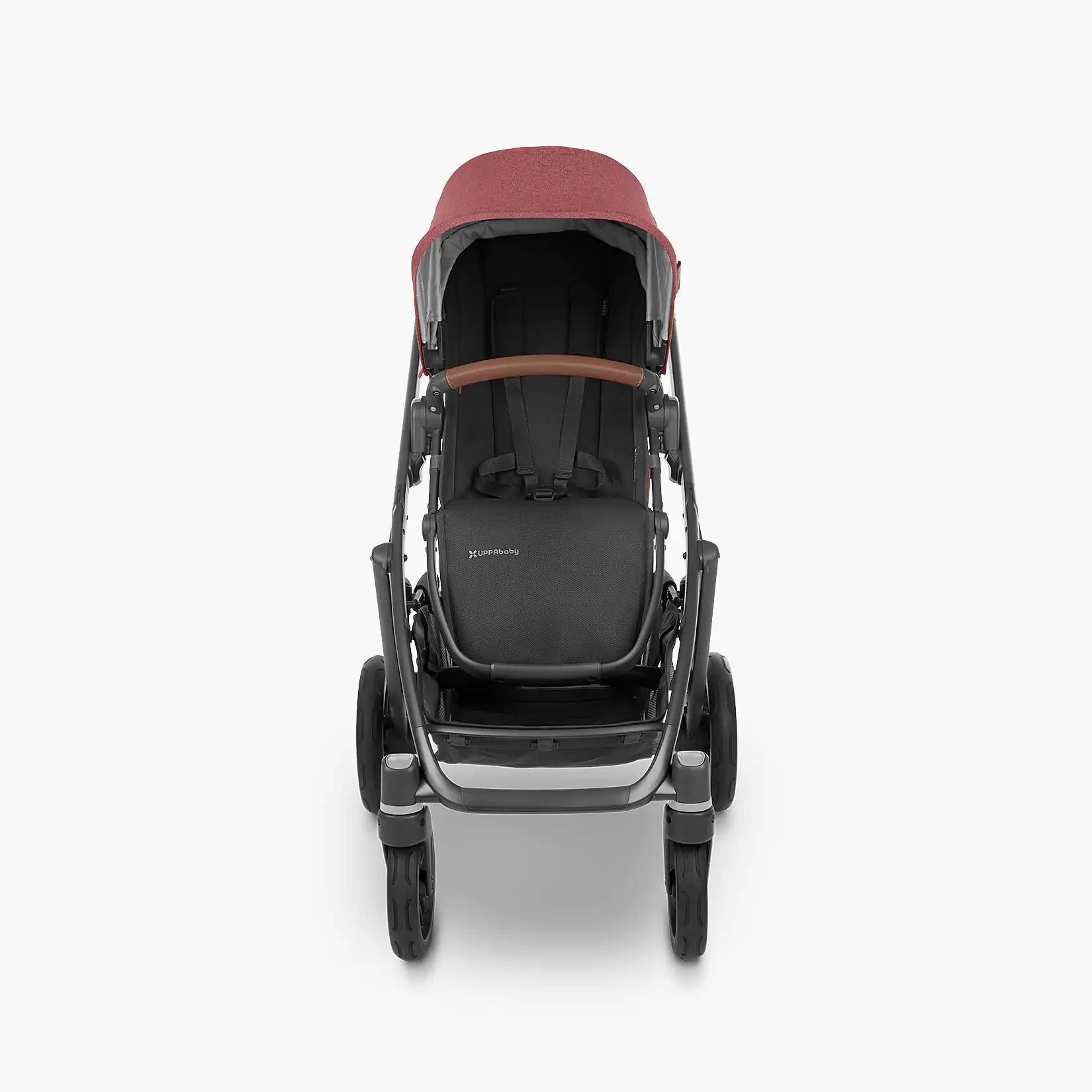 UPPAbaby Vista V2 With Bassinet - Lucy (Rosewood Melange/Carbon/Saddle) - UPPAbaby Australia