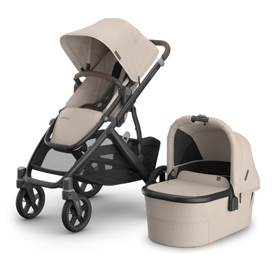 UPPAbaby Vista V3 Pram With Bassinet - Ada (Sandstone/Chestnut leather) - UPPAbaby Australia