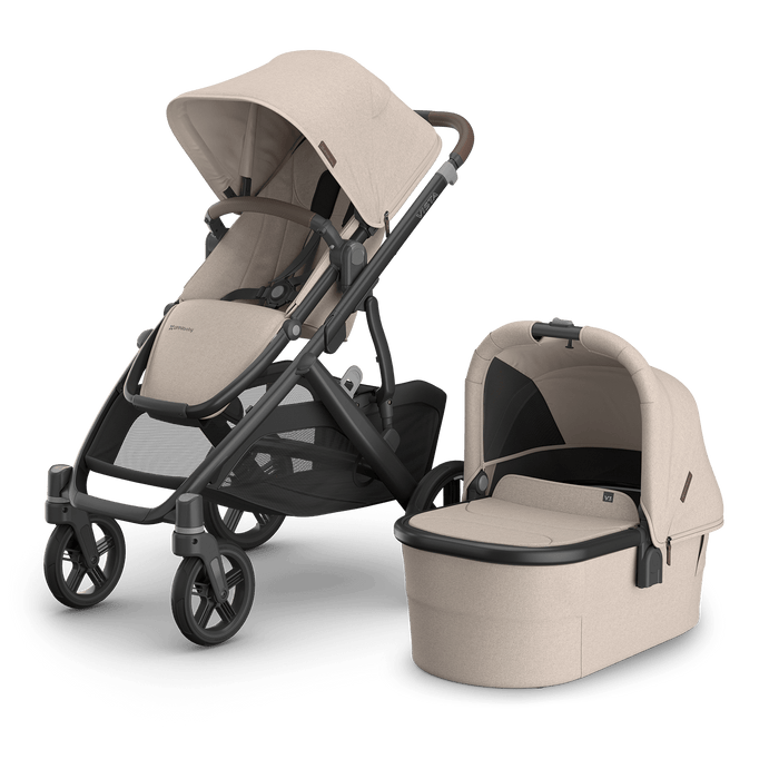 UPPAbaby Vista V3 Pram With Bassinet - Ada (Sandstone / Chestnut Leather)