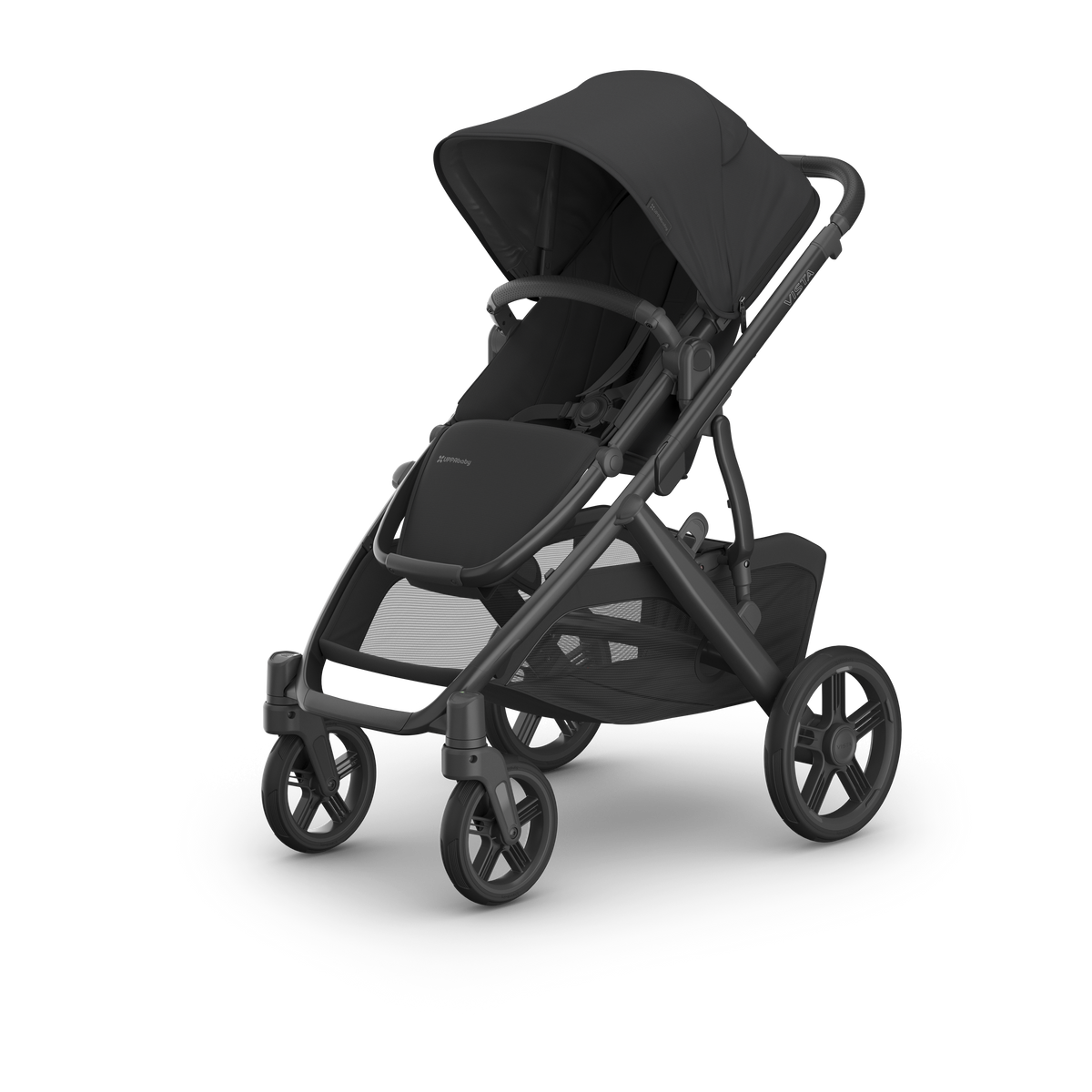 UPPAbaby Vista V3 Pram With Bassinet - Jake (Charcoal), three quarter left hero