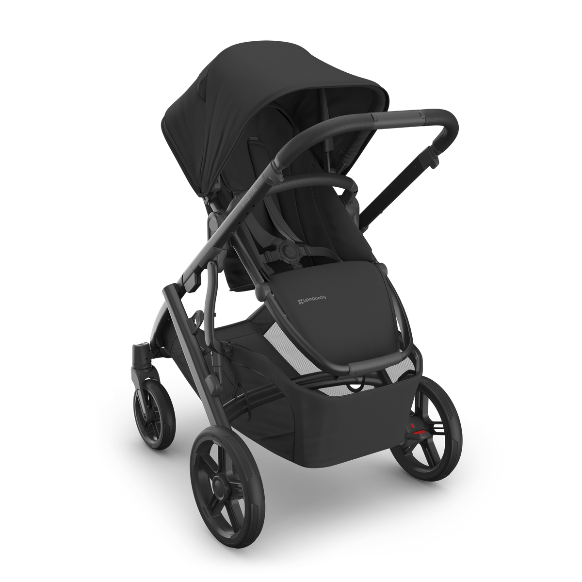 UPPAbaby Vista V3 Pram With Bassinet - Jake (Charcoal), three quarter reversed