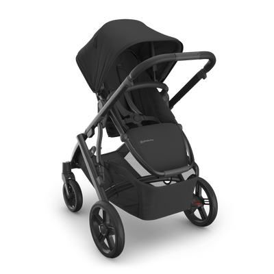 UPPAbaby Vista V3 Pram With Bassinet - Jake (Charcoal), three quarter reversed