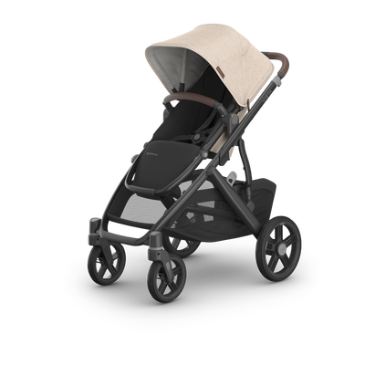 UPPAbaby Vista V3 Pram With Bassinet - Liam (Oat Melange), three quarter left hero