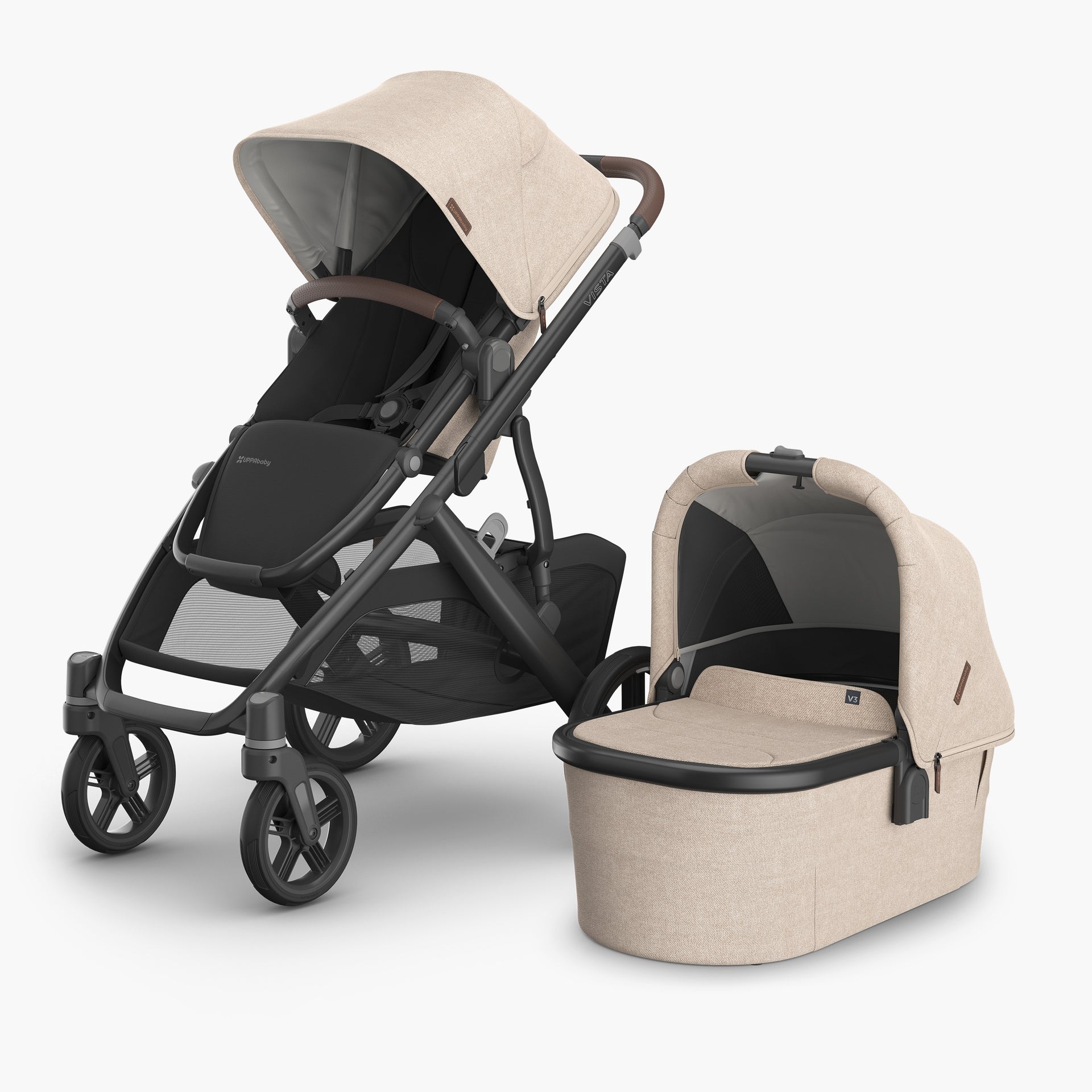 UPPAbaby VISTA V3 With Bassinet - Oat Melange (Liam)