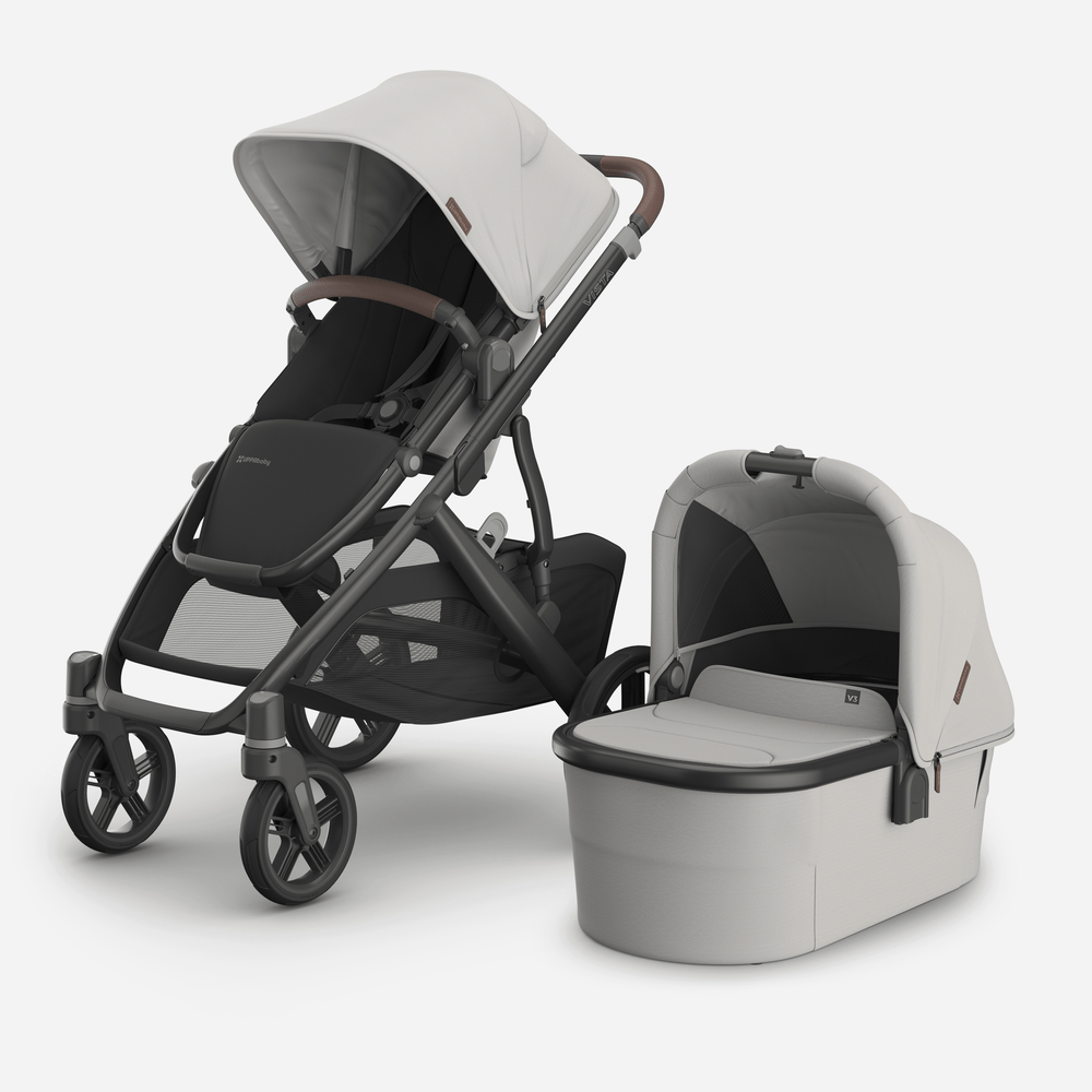 UPPAbaby Vista V3 Pram With Bassinet - Savannah (Pearl Grey Jacquard ...