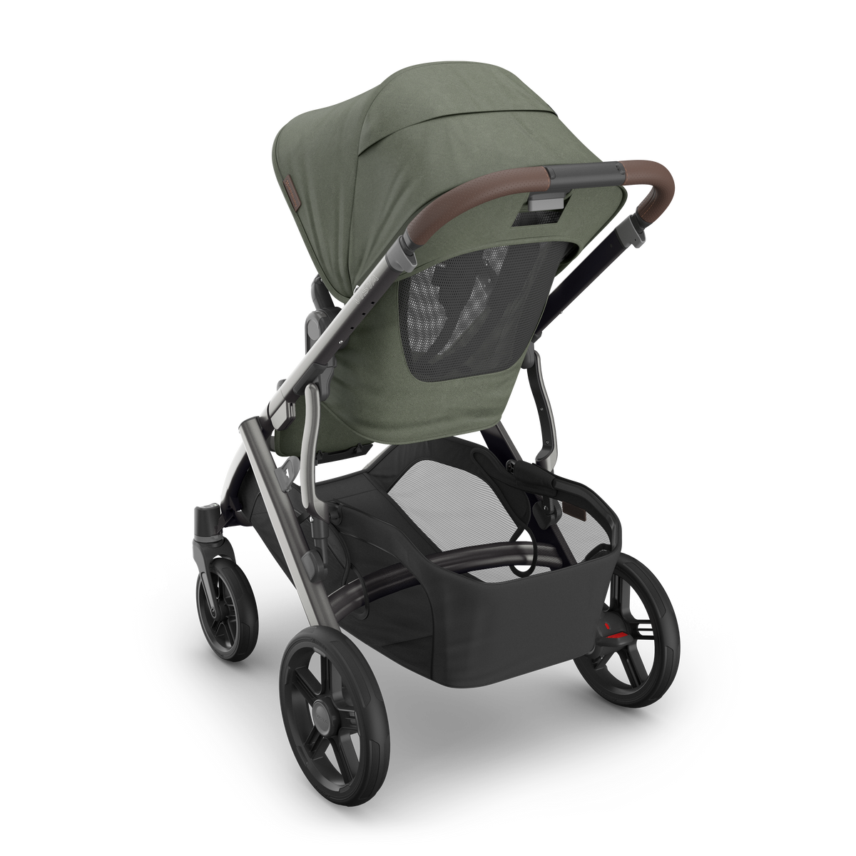 UPPAbaby Vista V3 Pram With Bassinet - Evelyn (Meadow Green), three quarter back