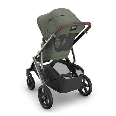 UPPAbaby Vista V3 Pram With Bassinet - Evelyn (Meadow Green), three quarter back