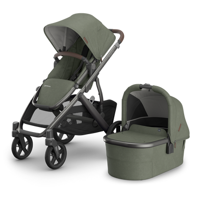 UPPAbaby Vista V3 Pram With Bassinet - Evelyn (Meadow Green) - UPPAbaby Australia