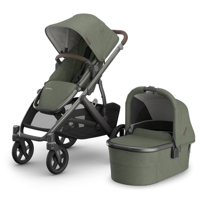 UPPAbaby Vista V3 Pram With Bassinet - Evelyn (Meadow Green) - UPPAbaby Australia