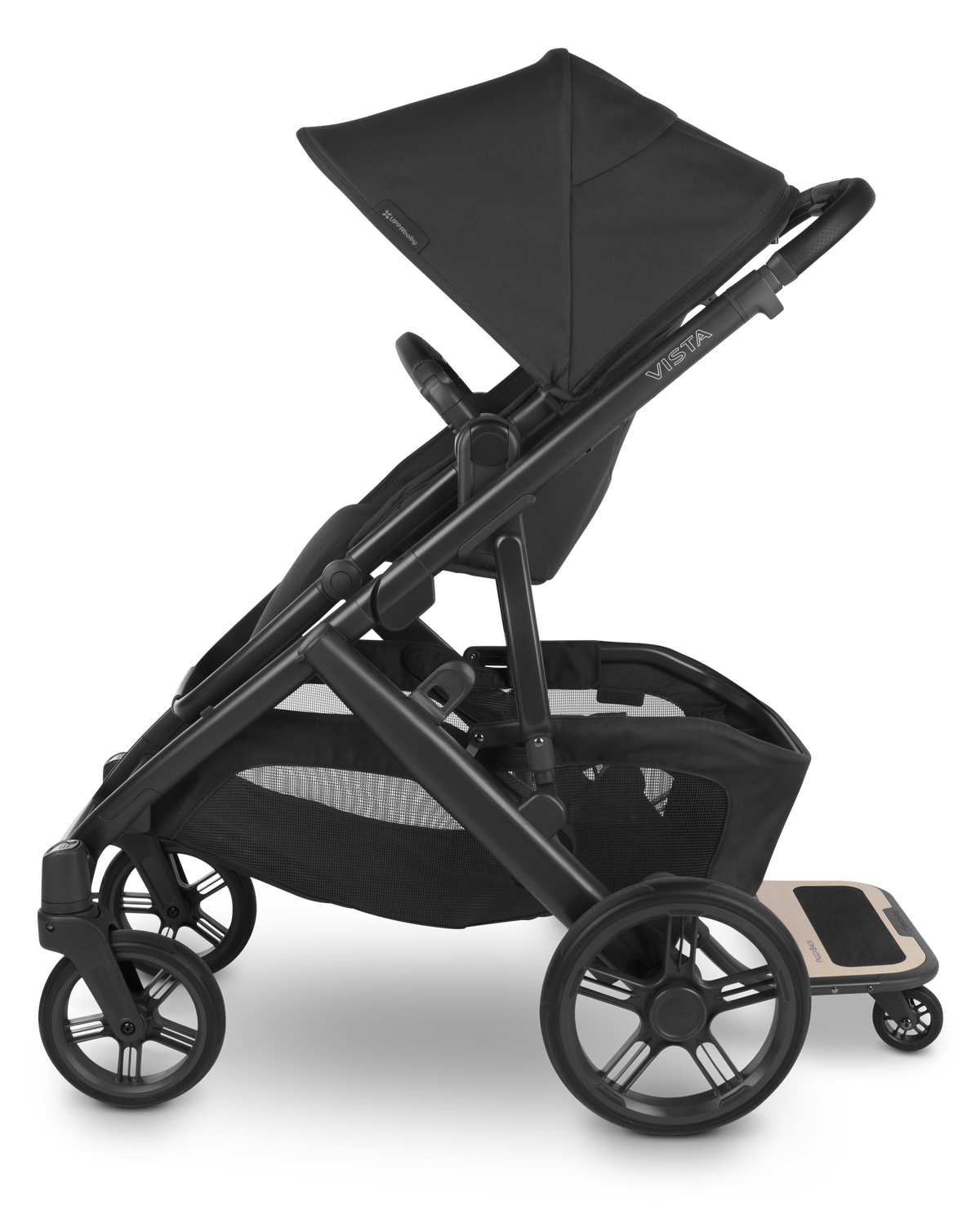 UPPAbaby Vista PiggyBack Ride-Along Board, on Vista V3, side