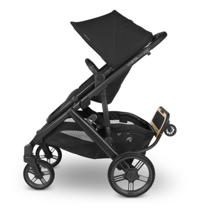 UPPAbaby Vista PiggyBack Ride-Along Board, on Vista V3, side, folded up