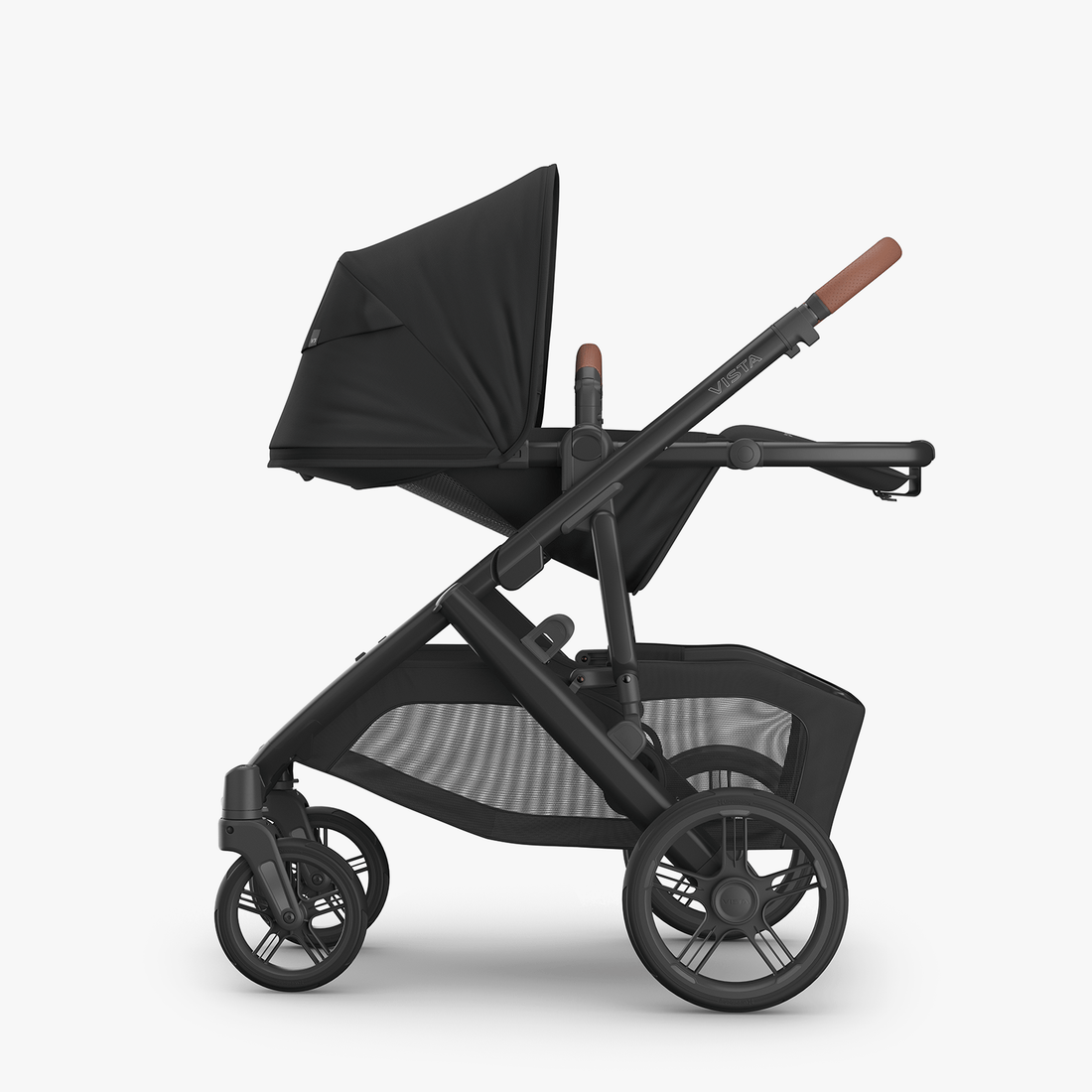 Damaged Box - UPPAbaby Vista V3 Pram with Toddler Seat Only - Nori (Charcoal / Saddle Leather) - UPPAbaby Australia