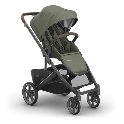UPPAbaby Cruz V3 Pram - Evelyn (Meadow Green), three quarter right