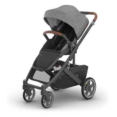 UPPAbaby Cruz V3 Pram - Greyson (Charcoal Melange / Carbon), three quarter left hero