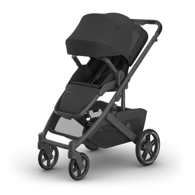 UPPAbaby Cruz V3 Pram - Jake (Charcoal), three quarter left sunshade