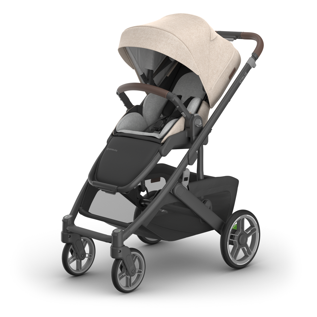 Ex Display - UPPAbaby Cruz V3 Pram - Liam, three quarter left with infant insert