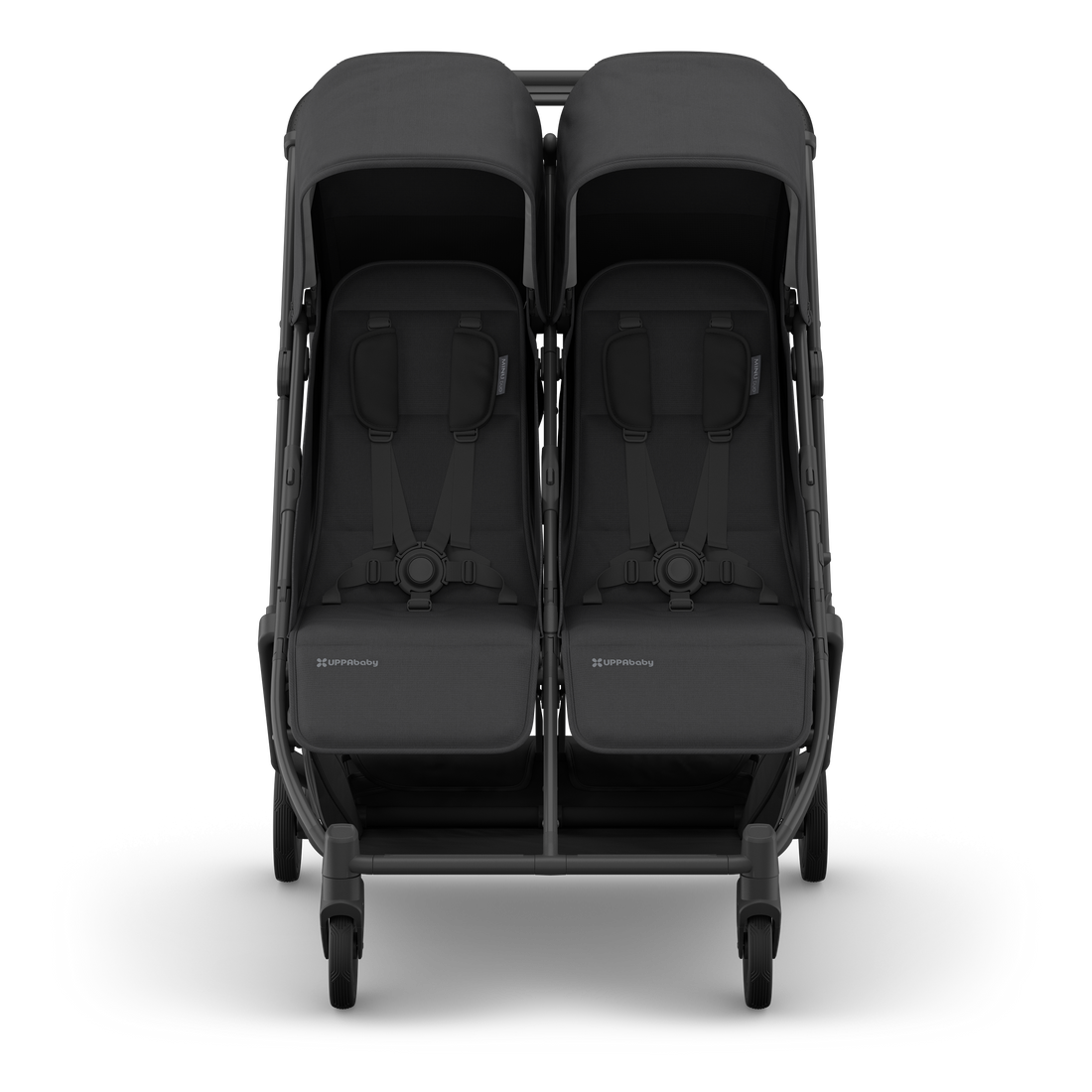 UPPAbaby Minu Duo Stroller - Jake (Charcoal / Carbon / Black Leather), front