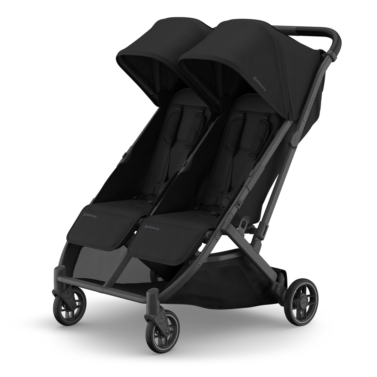 UPPAbaby Minu Duo Stroller - Jake (Charcoal / Carbon / Black Leather)