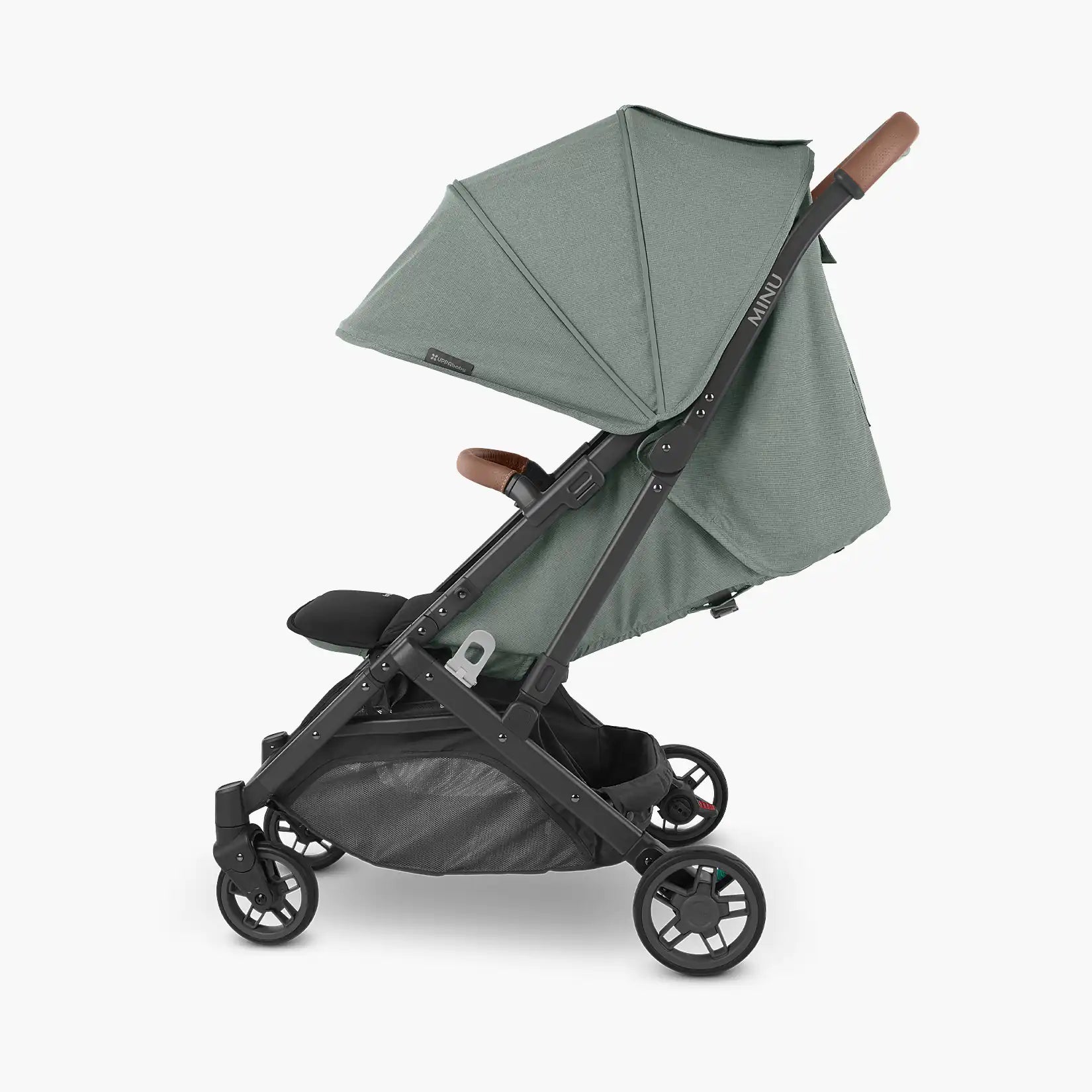 UPPAbaby Minu V2 - Gwen (Green Melange/ Saddle Leather/ Carbon Frame) - UPPAbaby Australia