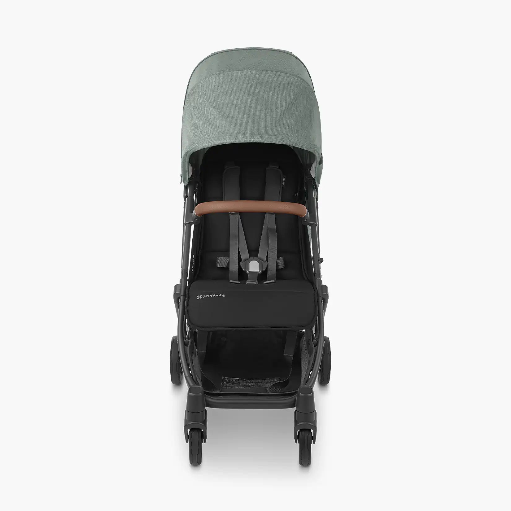 UPPAbaby Minu V2 - Gwen (Green Melange/ Saddle Leather/ Carbon Frame) - UPPAbaby Australia