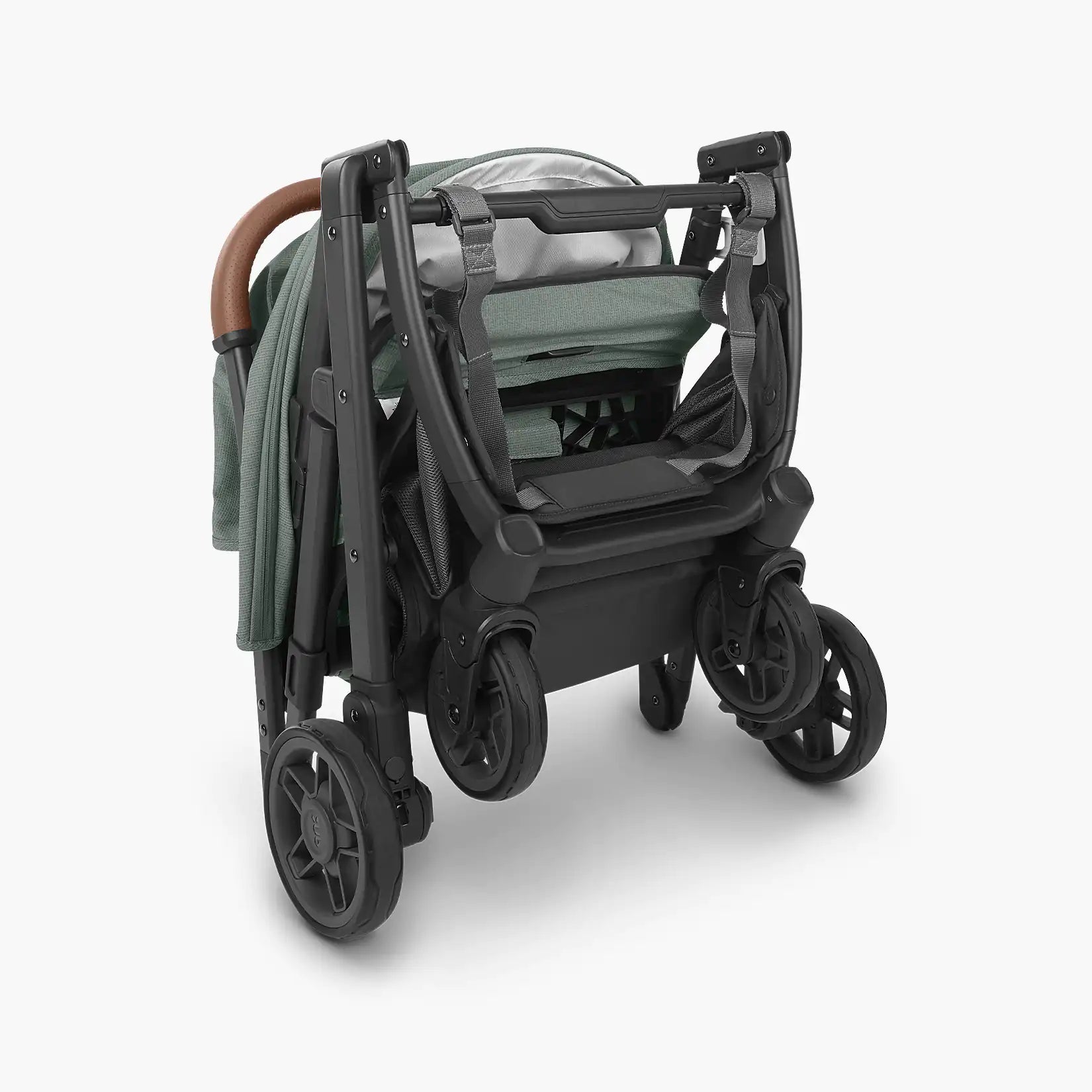 UPPAbaby Minu V2 - Gwen (Green Melange/ Saddle Leather/ Carbon Frame) - UPPAbaby Australia