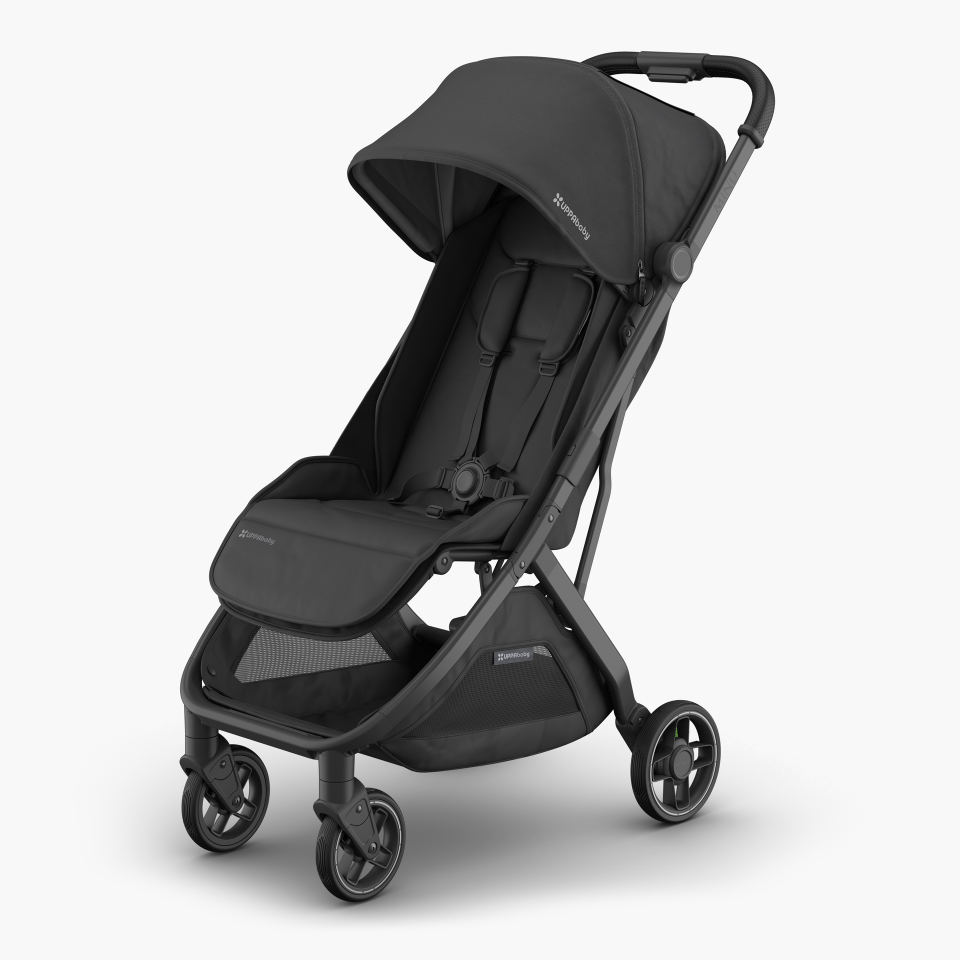 UPPAbaby - MINU V3 Stroller - Jake (Charcoal/Carbon/ Black leather)