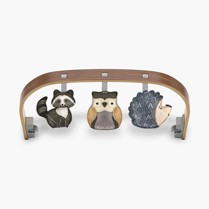 UPPAbaby Mira Baby Bouncer Forest Fun Toy Bar (Grey / Walnut Wood)