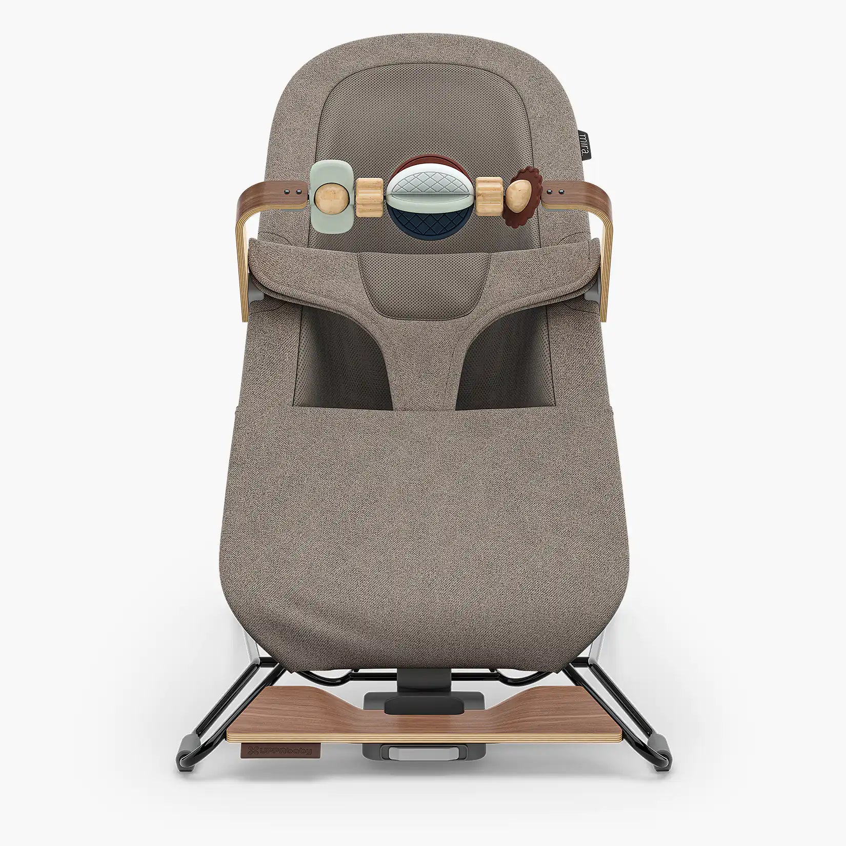 UPPAbaby Mira Bouncer Wonder Wheel Toy Bar – Multicolor | Walnut Wood - UPPAbaby Australia