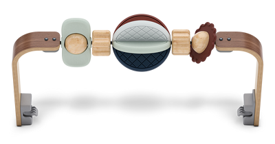 UPPAbaby Mira Baby Bouncer Wonder Wheel Toy Bar (Multicolor / Walnut Wood), wonder wheel toy bar