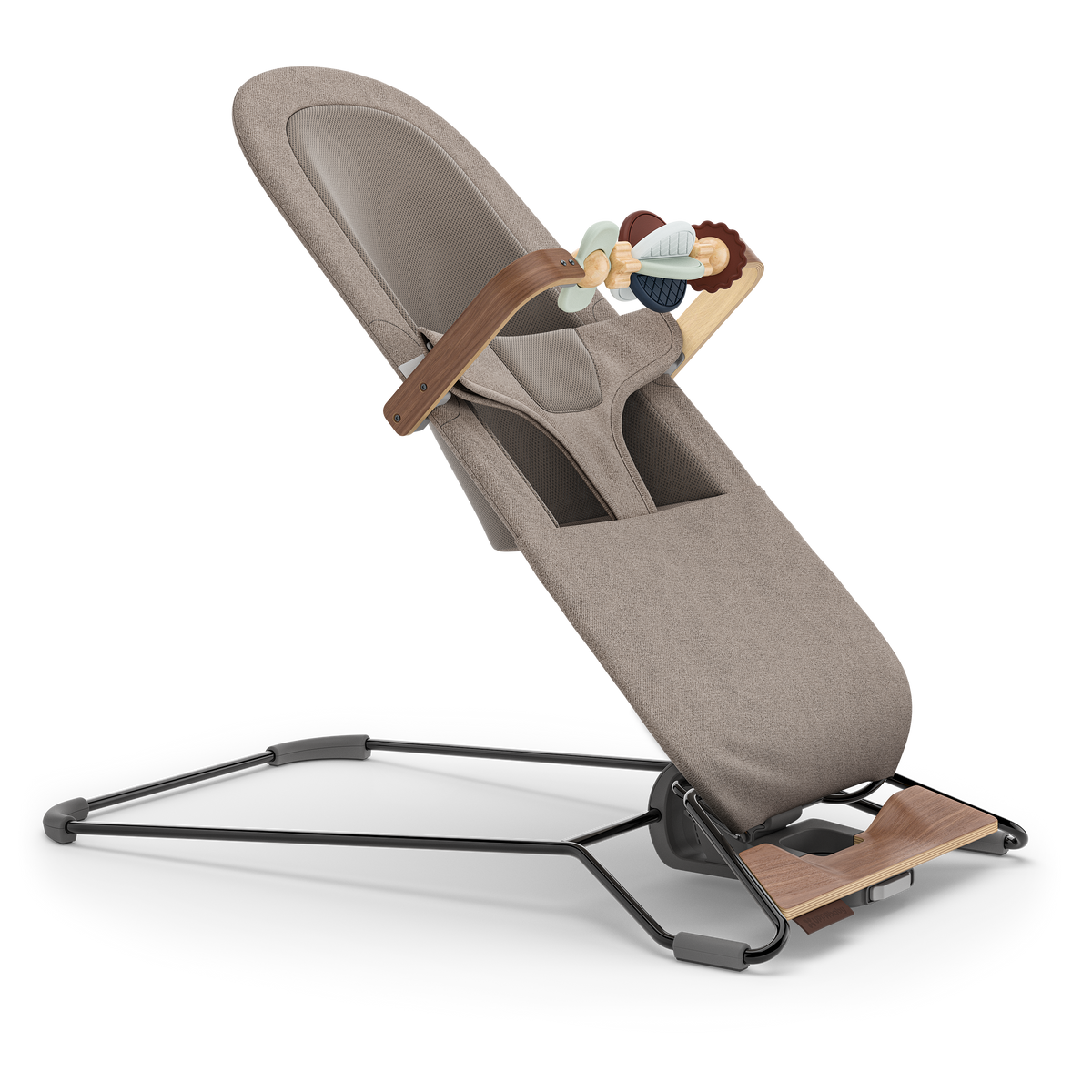 UPPAbaby Mira Baby Bouncer Wonder Wheel Toy Bar (Multicolor / Walnut Wood)