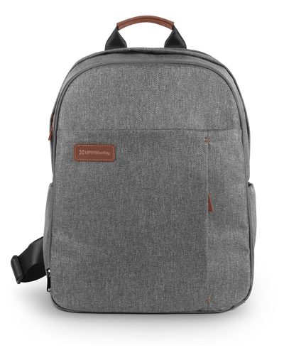 UPPAbaby Nappy Bag Pro Greyson (grey melange/saddle leather) - UPPAbaby Australia
